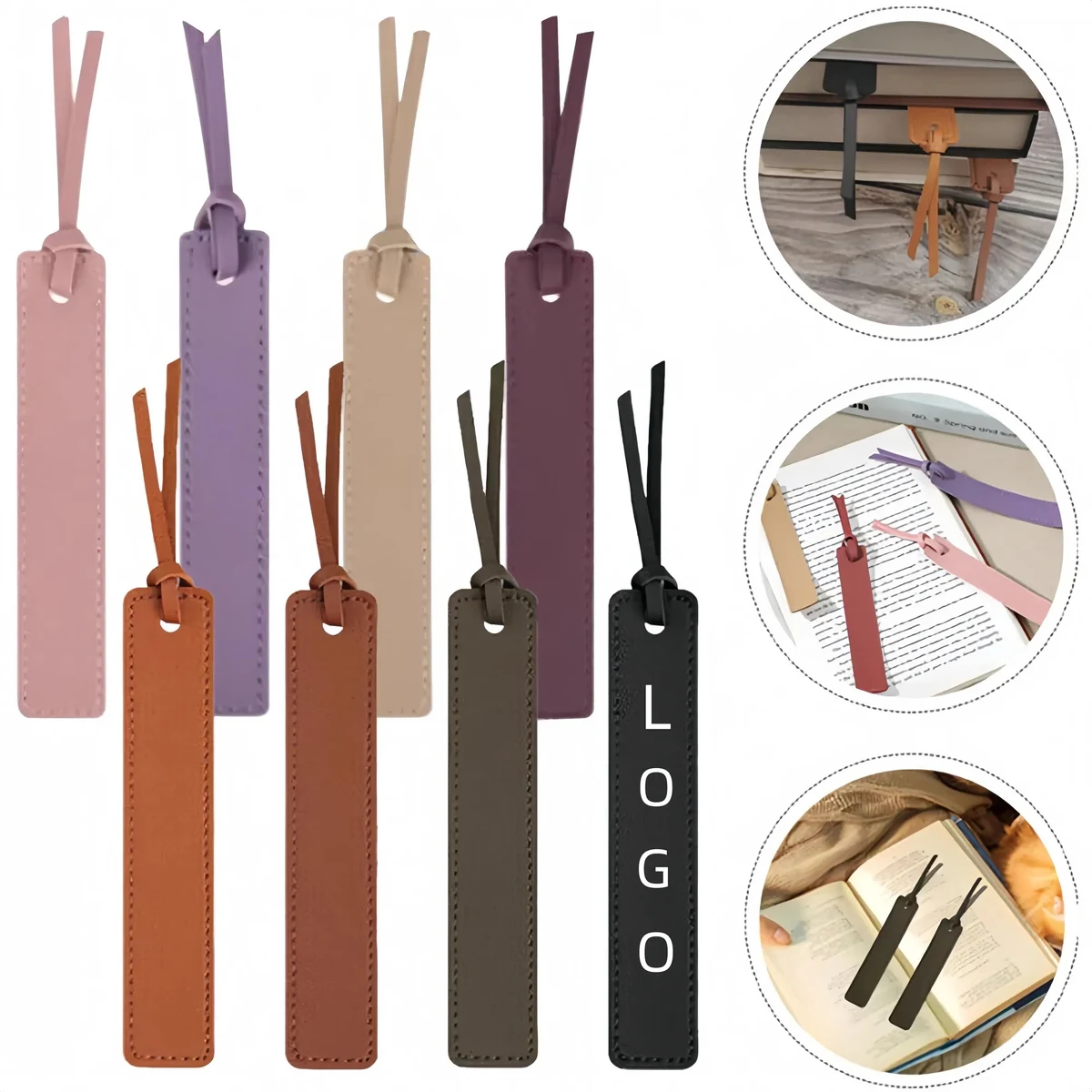 Classic Leather Bookmark with Rope 1