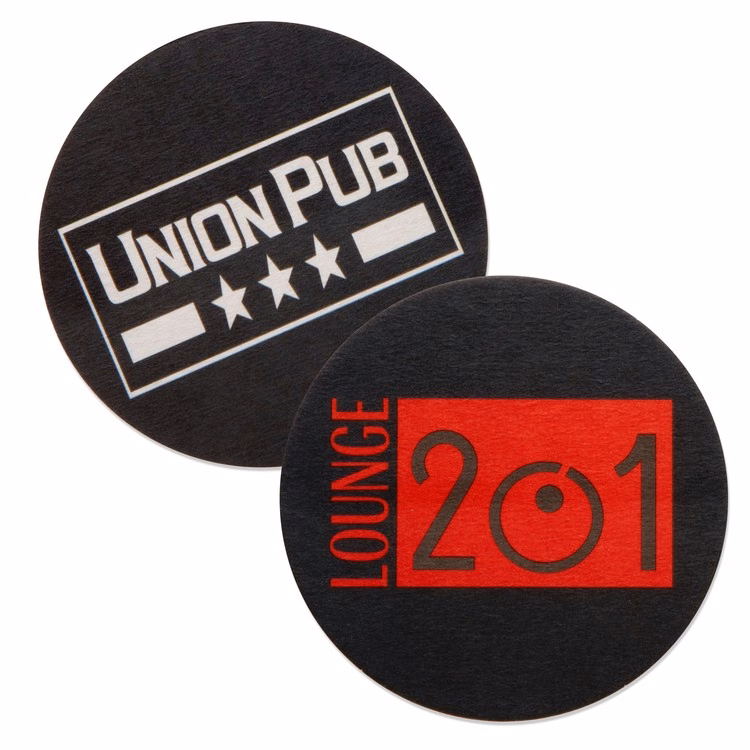 35-40 Point. 4" Pulp Board Coaster - Round or Square