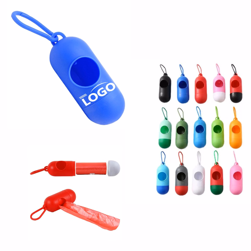 Portable Capsule Pet Garbage Bag With Hook MOQ 10pcs