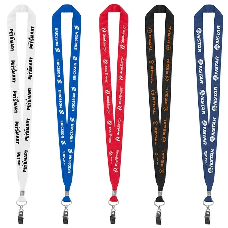 3/4" Eco Friendly rPET Lanyard with Bulldog Clip 1