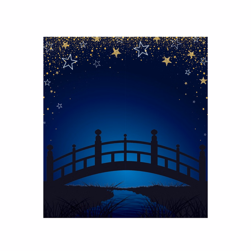 Starry Night Bridge Photo Prop