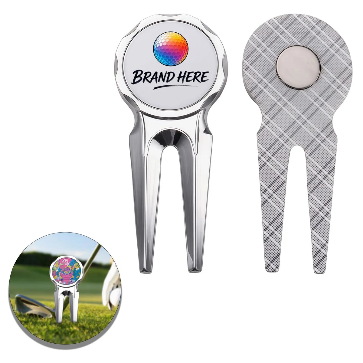 Heat Transfer Golf Divot Tool 1
