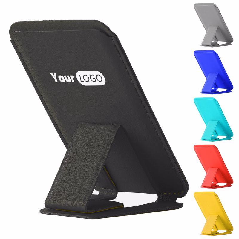 Polyurethane 2-In-1 Customizable Card Holder Phone Stand