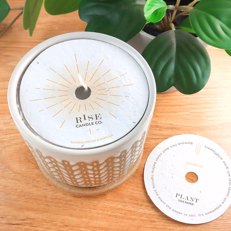 Double-Sided 4" Seed Paper Candle Dust Covers