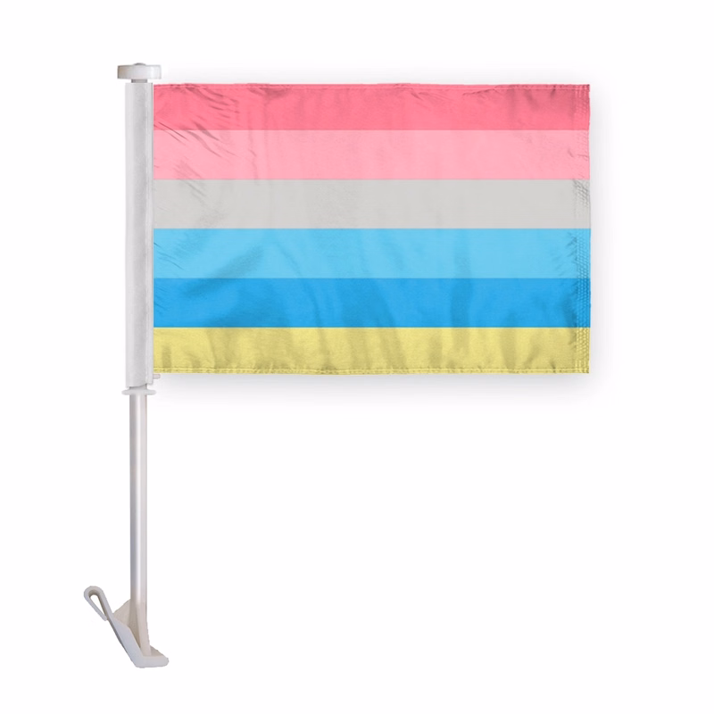 10.5" x 15 " Genderflux Premium Car Flag