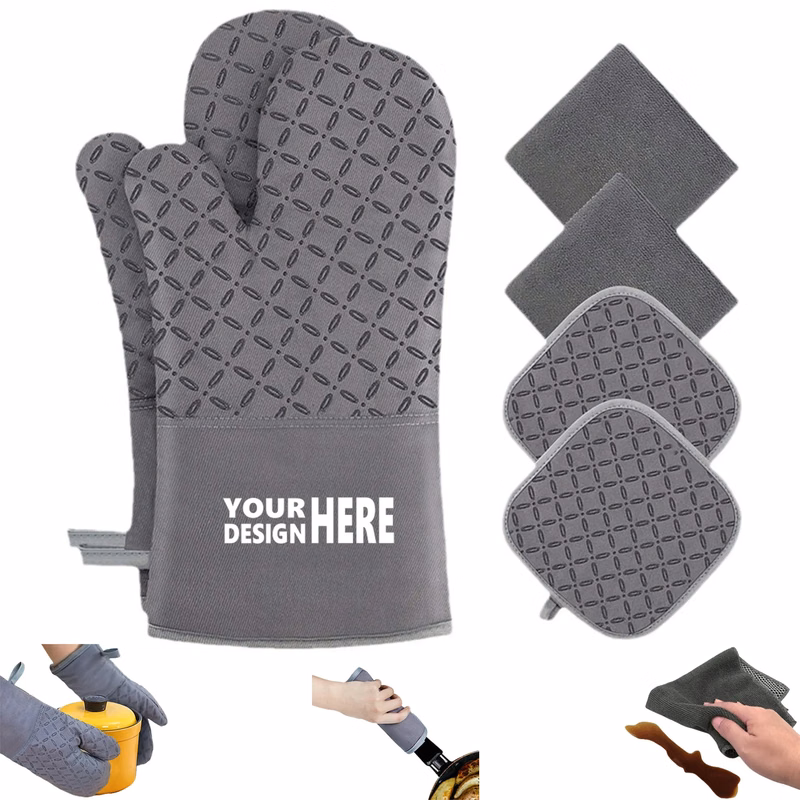 Oven Mitts and Pot Holders Set