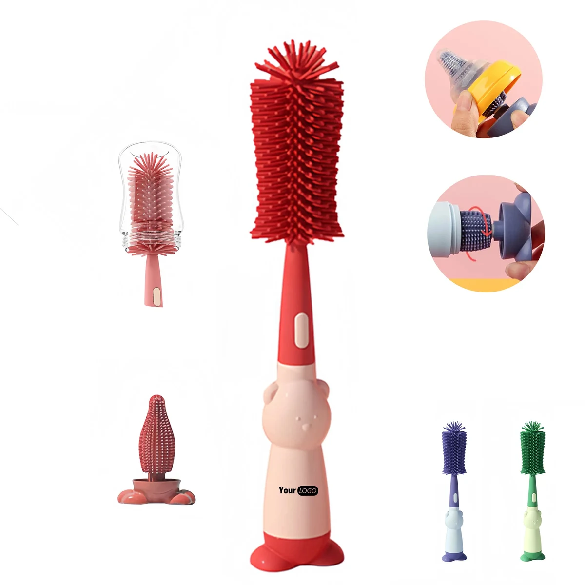 Silicone Multi Functional Portable Cleaning Bottle Brush 1