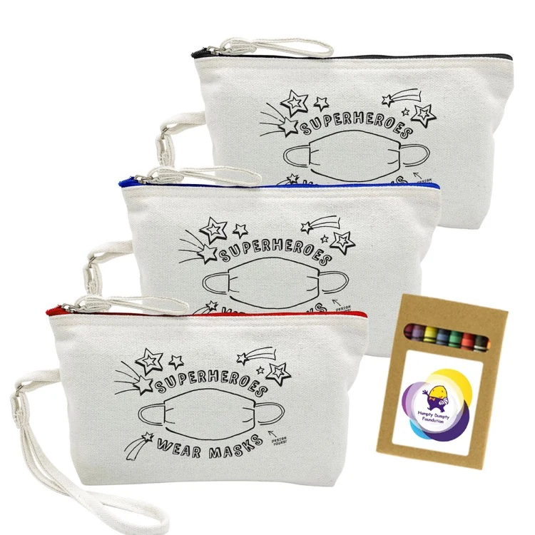 Colouring Canvas Cosmetic Bag, custom tote bag with logo imprint 1