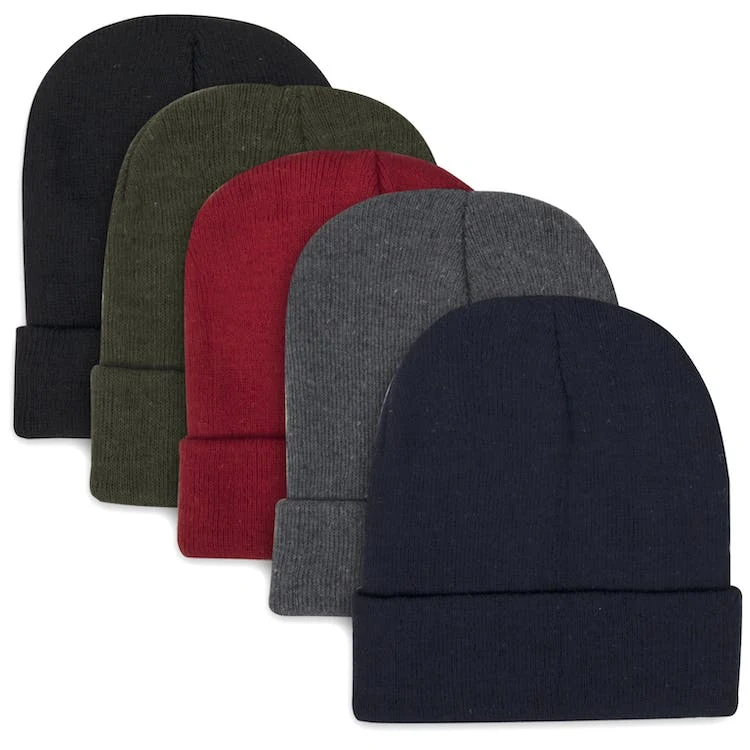 Kids' Cuffed Knit Beanies - Assorted Colors 1