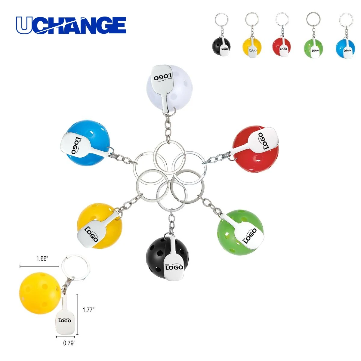 Pickleball Bag Clip Keychain 1