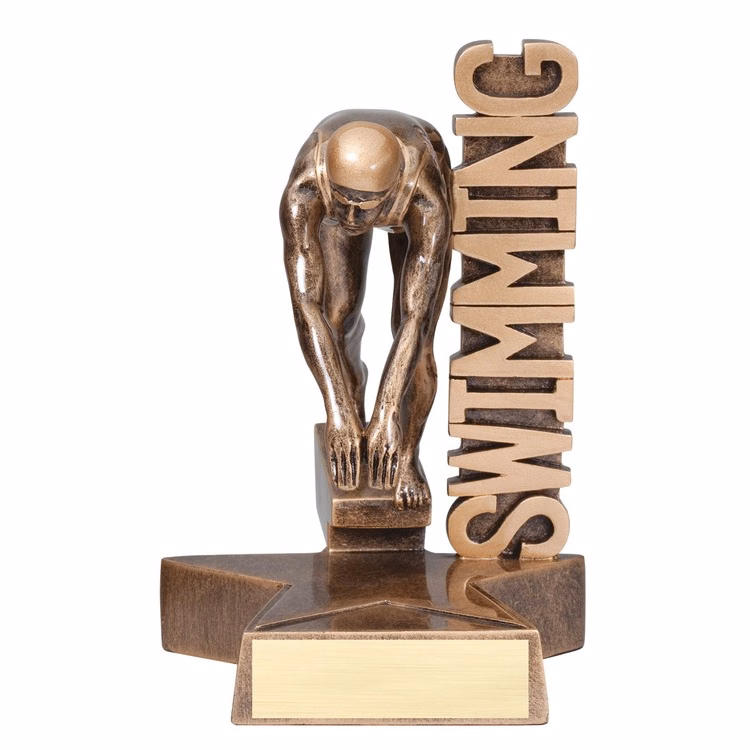 8 1/2" Tall Swimming Female Billboard Resin Award