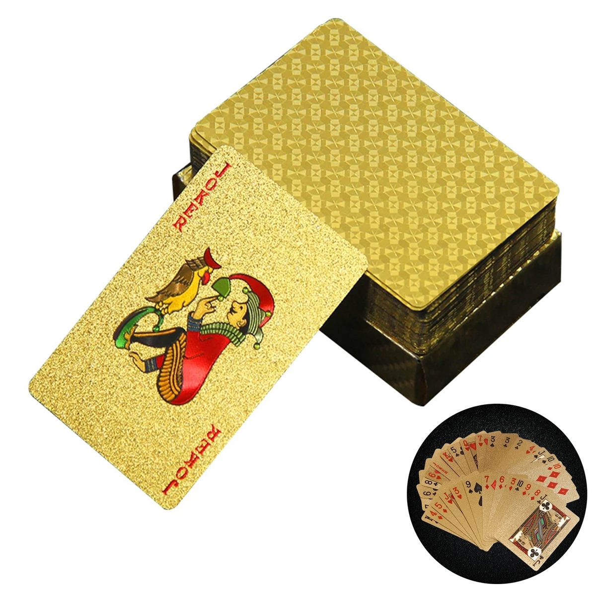 Golden Pvc Playing Cards Set 1