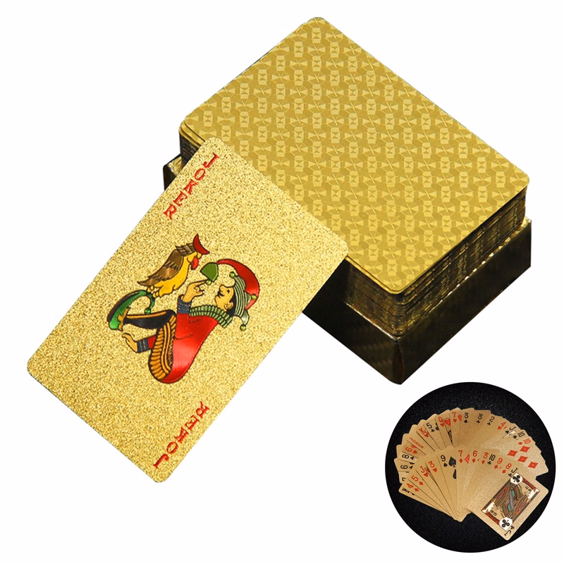 Golden Pvc Playing Cards Set