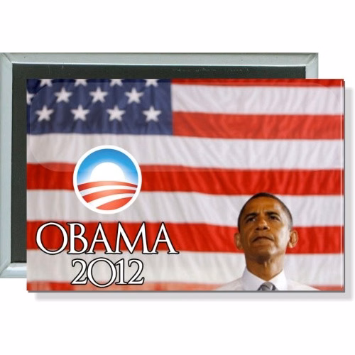 Obama Logo 2012, American Flag Button