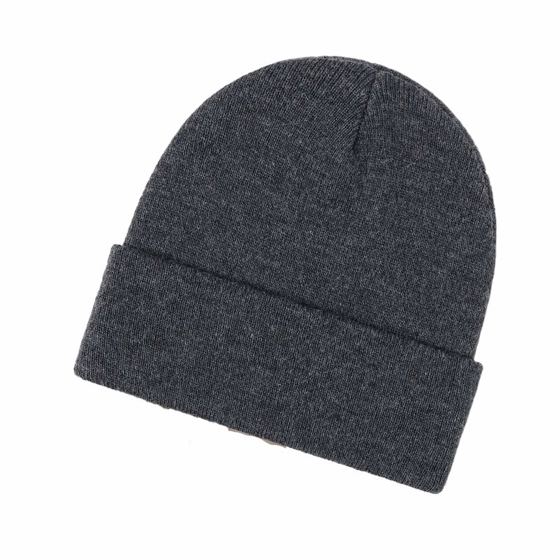 Acrylic Knitted Thermal Beanie With Front Embroidery