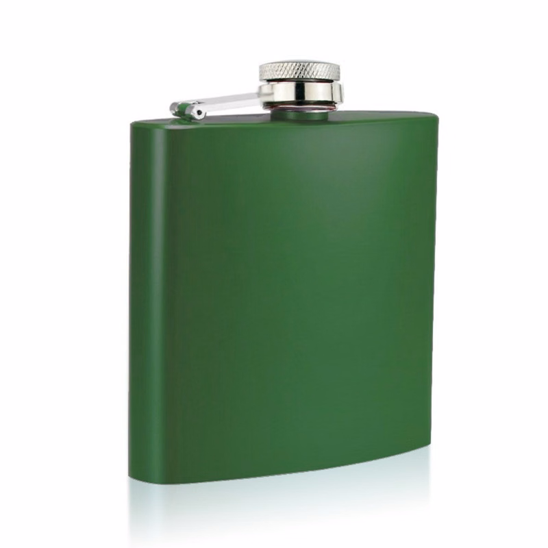 Stainless Steel Pocket Flask With Captive Top 6 Oz