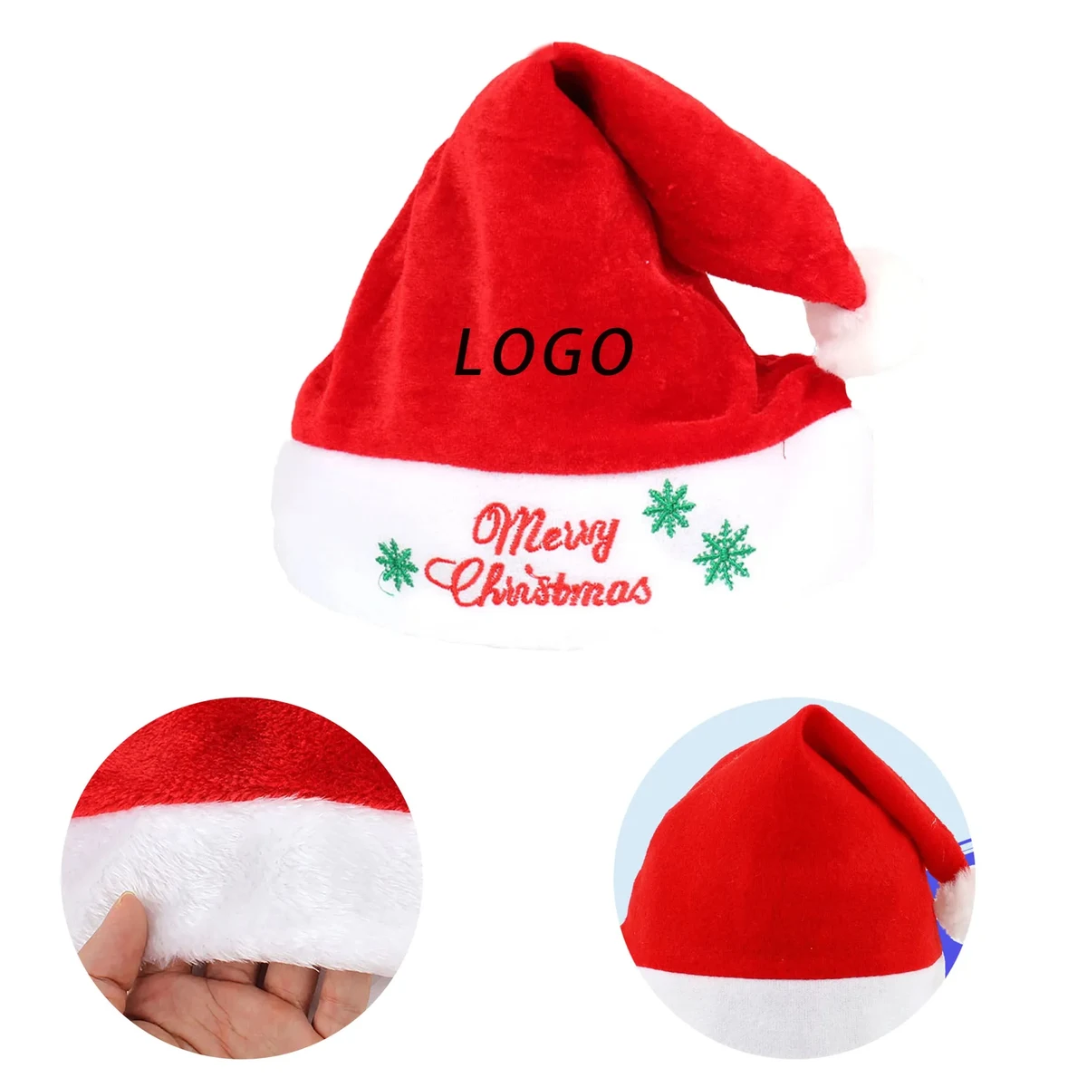Festive Christmas Hat With Logo For Surprise, Holidays 1