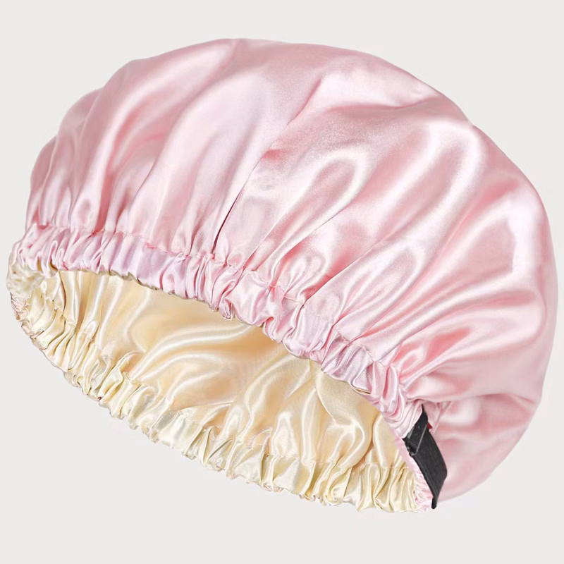 Breathable Satin Night Cap with Drawstring for Hair Protection