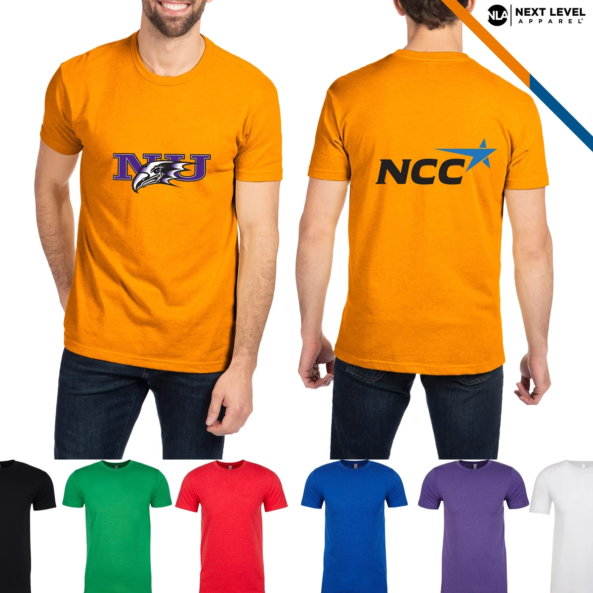 Next Level® 4.3 oz Men's CVC Crew T-Shirts 1