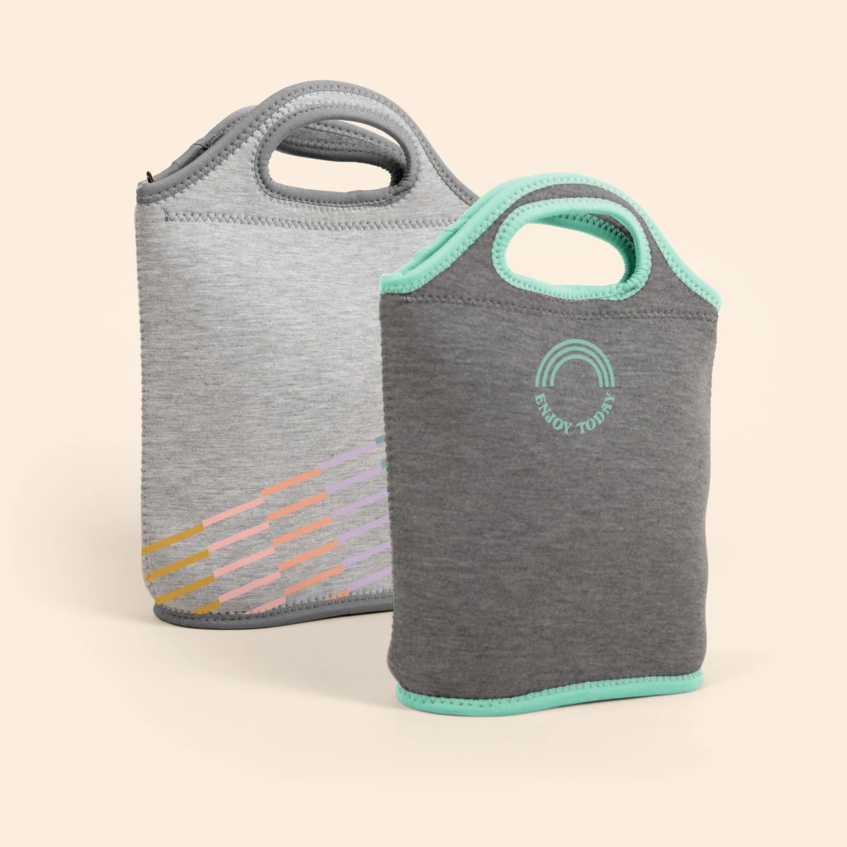 VENTI - HEATHERED JERSEY KNIT-NEOPRENE LUNCH BAG 1