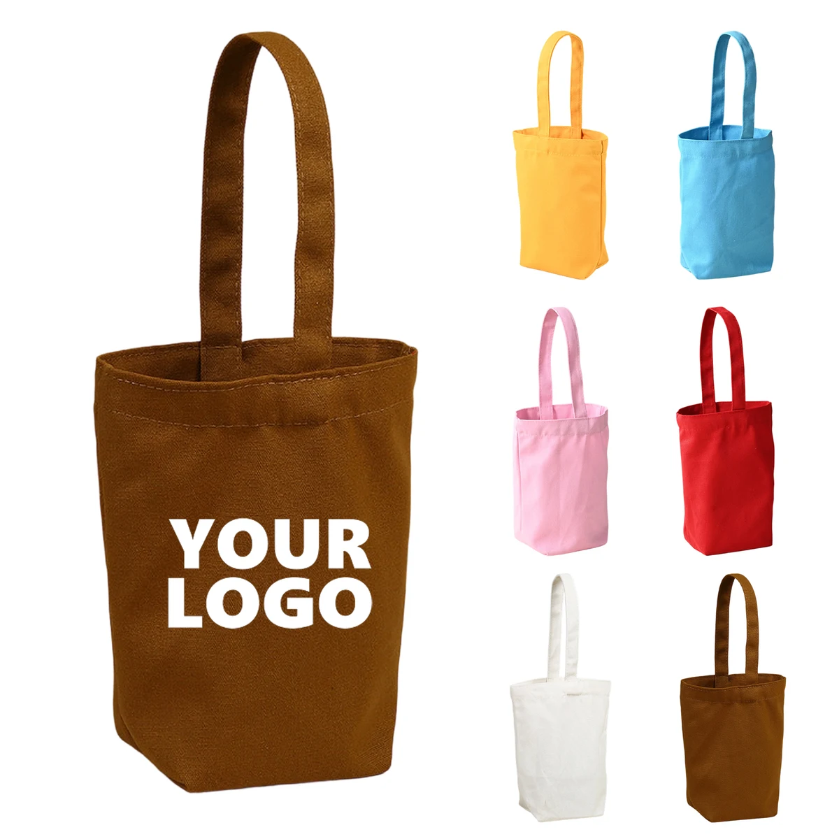 Canvas Beverage Carrier Tote Bag, custom tote bag with logo imprint 1
