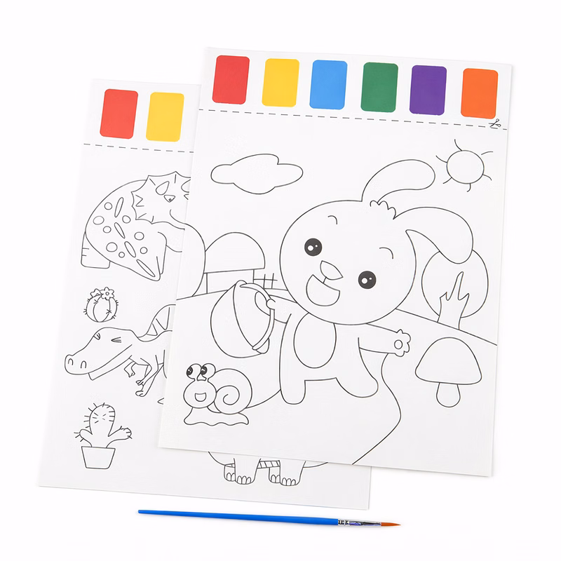 Watercolor Coloring Sheets