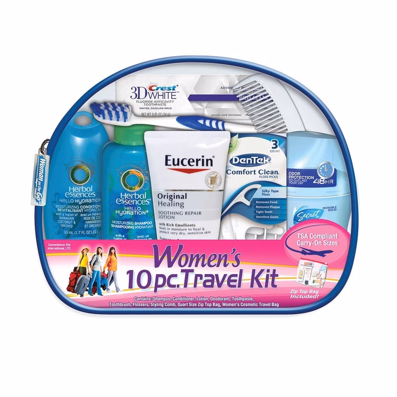 Women's Deluxe Brand Hygiene Kits - 11 Pieces