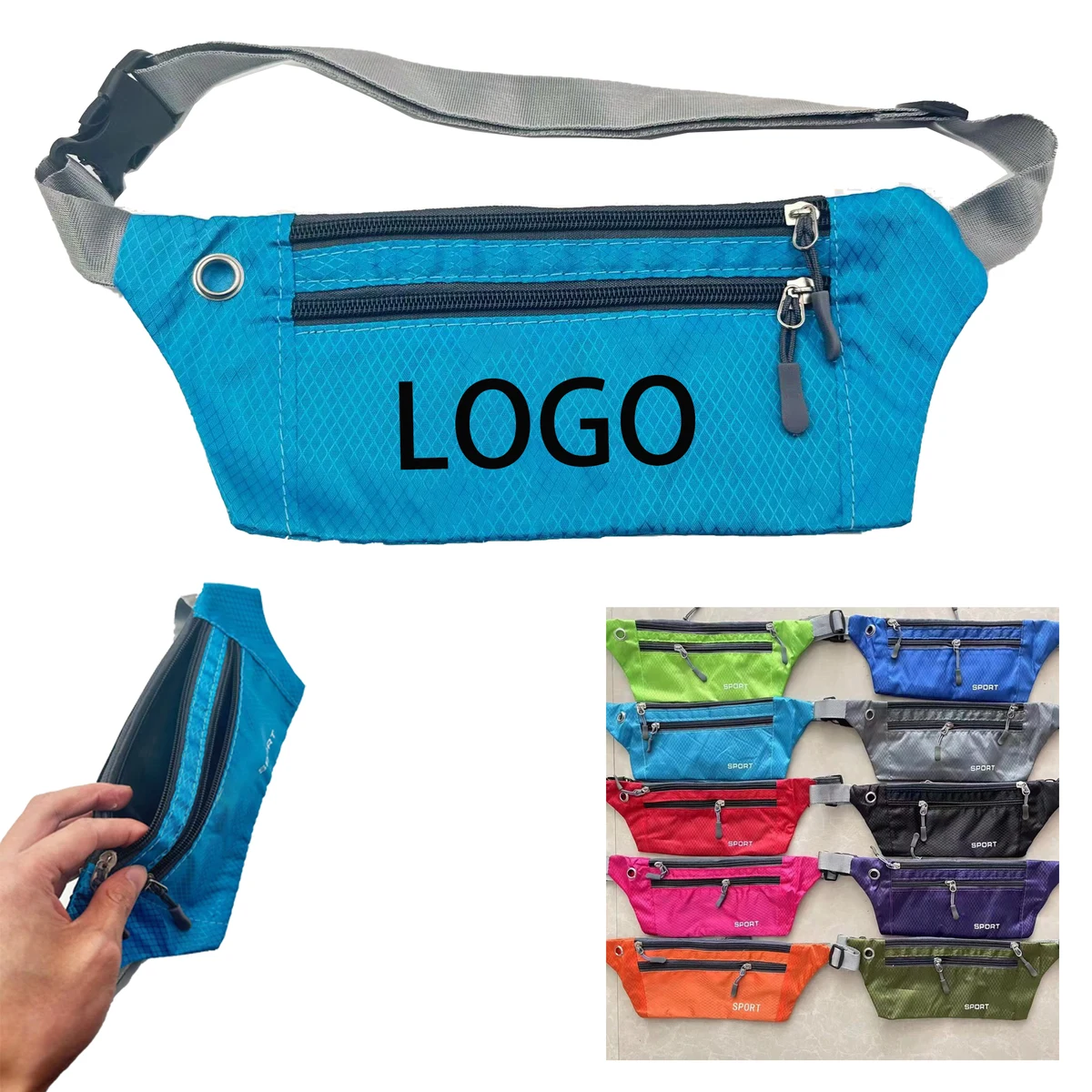 3 Zippered Fanny/Waist Pack MOQ 50pcs 1