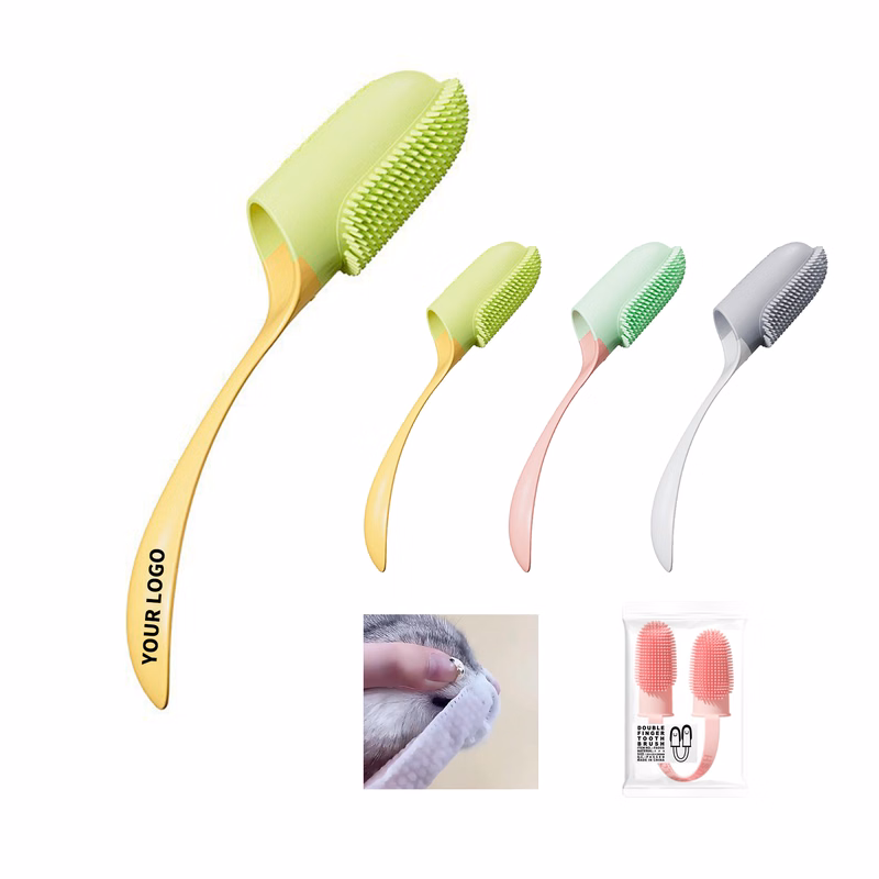 Pet Finger Tooth Brush Soft Bristle 1.2" Length X 6" Width