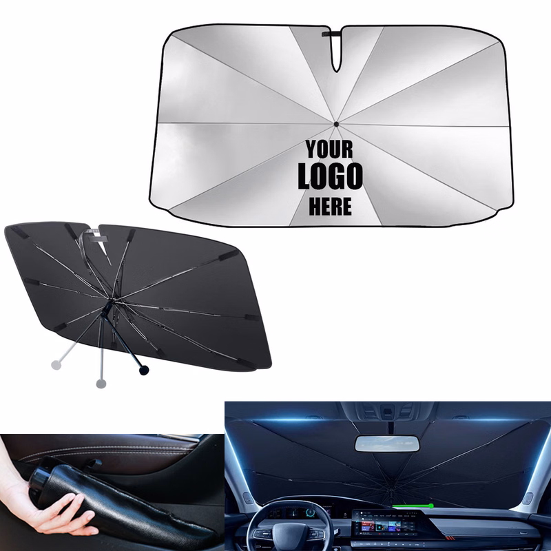 Foldable Car Sunshade Umbrella with Storage Bag