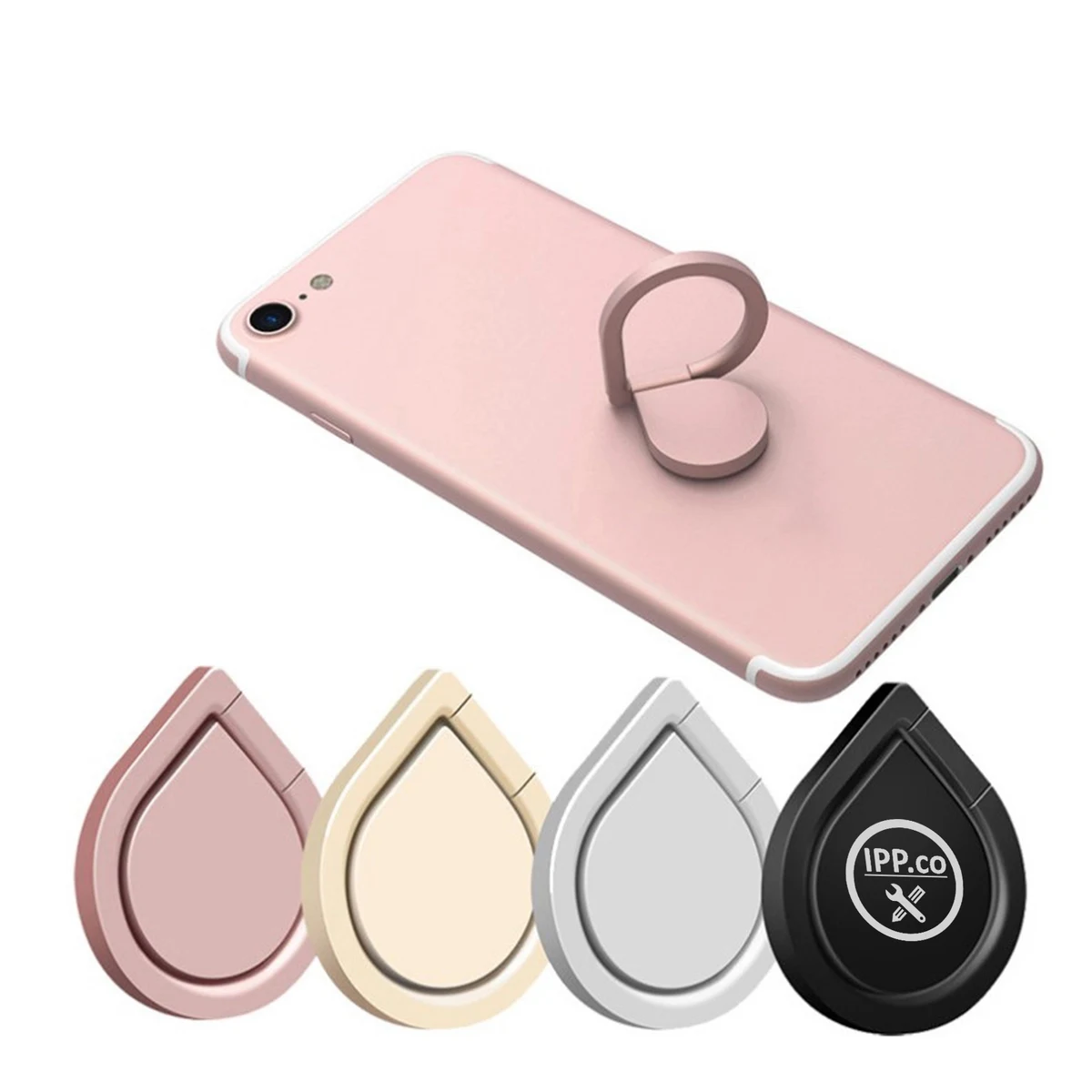 Cell Phone Ring Holder Stand with Polished Metal 1