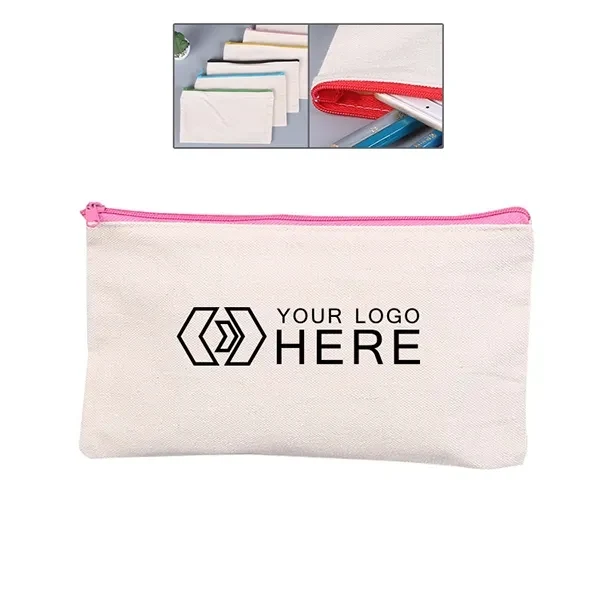 Chroma Zip Cotton Pouch - 5-1/2" x 11" 1