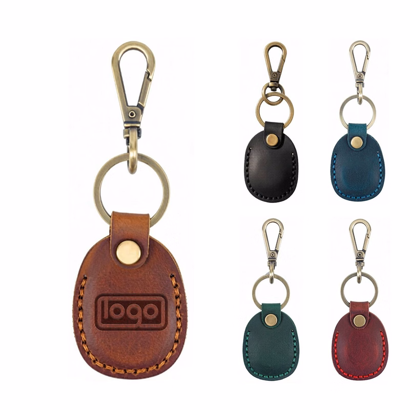 Access Card Genuine Leather Holder Keychain