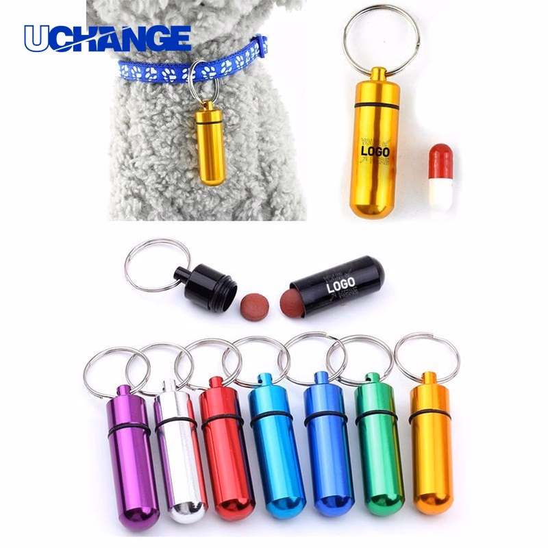 Pill Box Key Tag Case