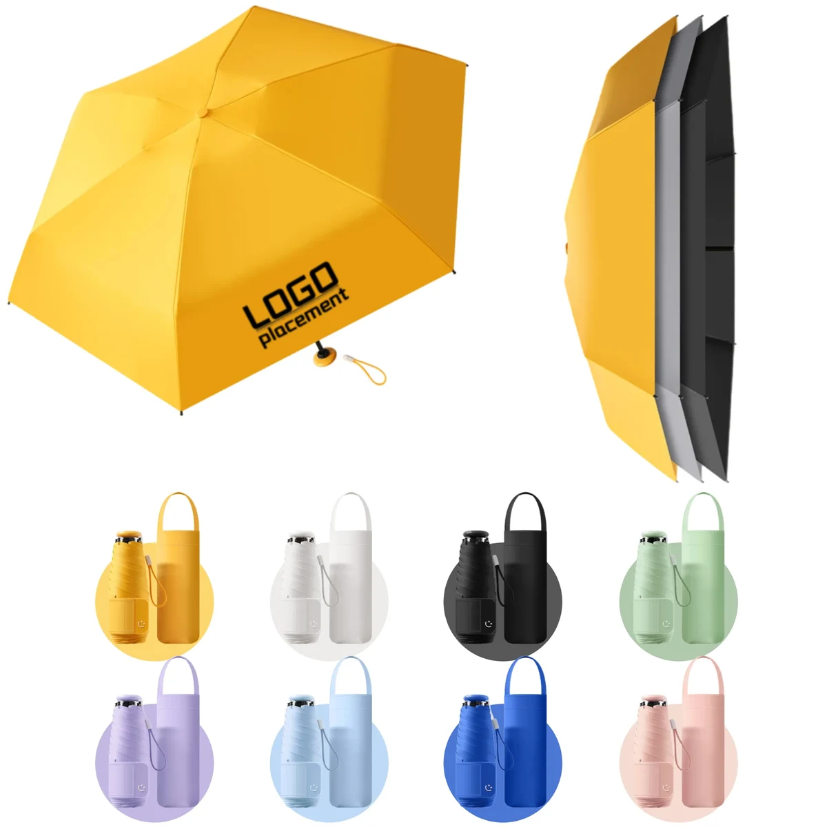 Mini Windproof Sun & Rain Pocket Umbrella With CaseProduct 1