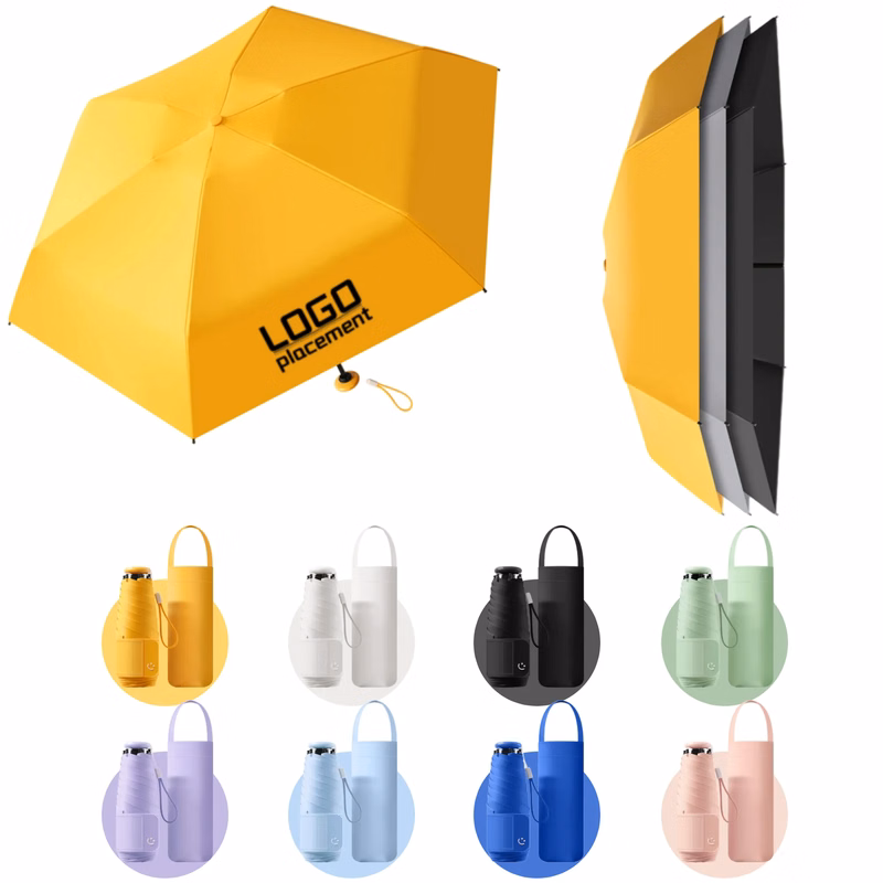 Mini Windproof Sun & Rain Pocket Umbrella With CaseProduct