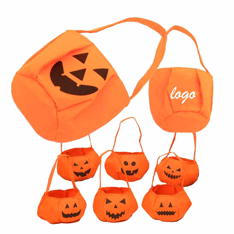 MOQ 30 PE Pumpkin Head Candy Snack Bag