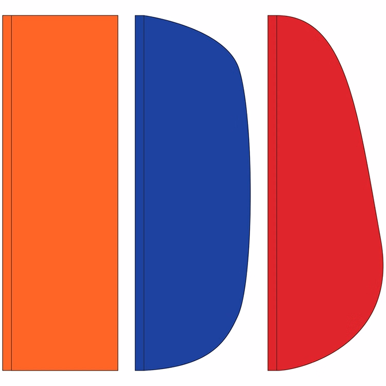3' x 10' Solid Color Feather Flags