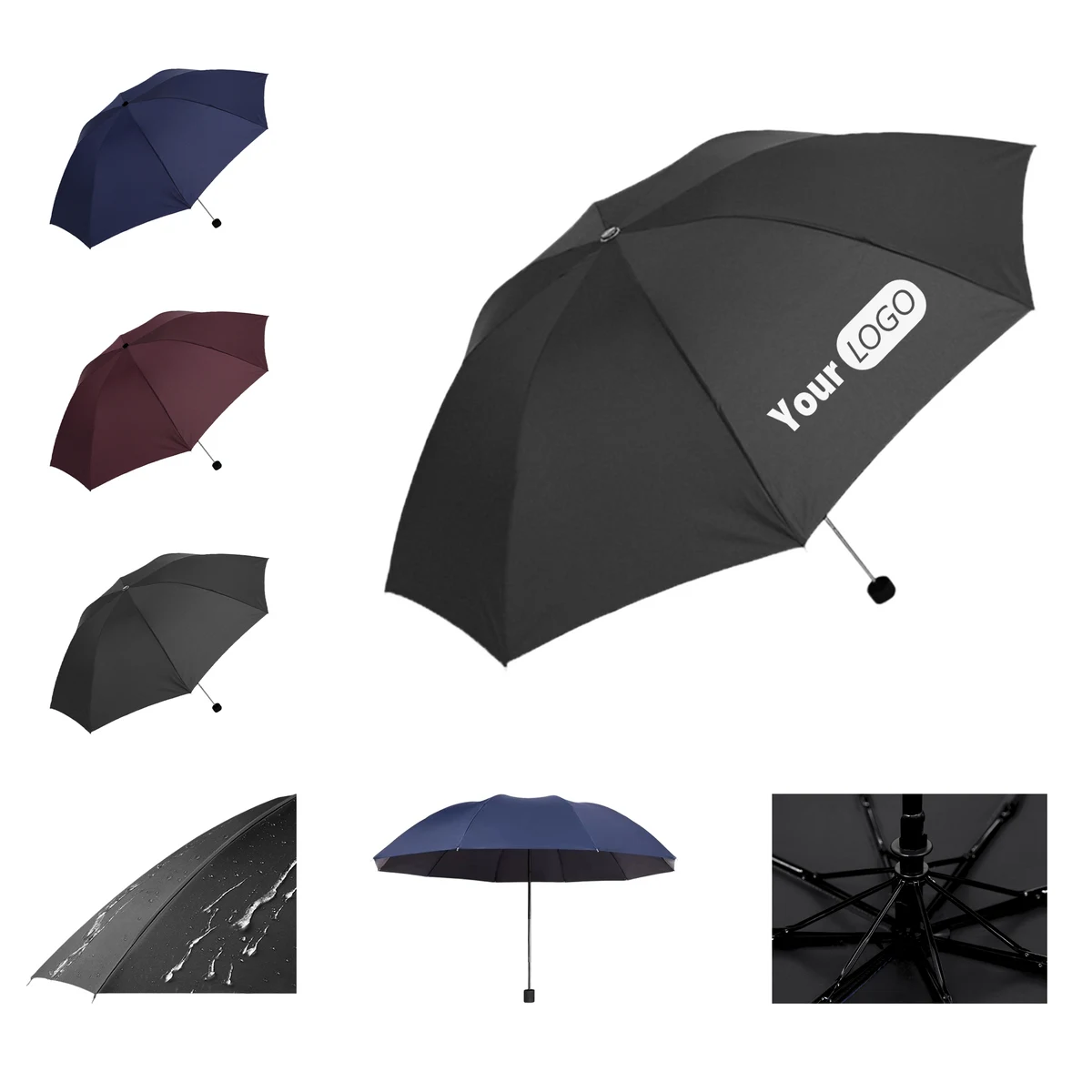 36.2 Inch Manual Portable Sun & Rain Umbrella 1