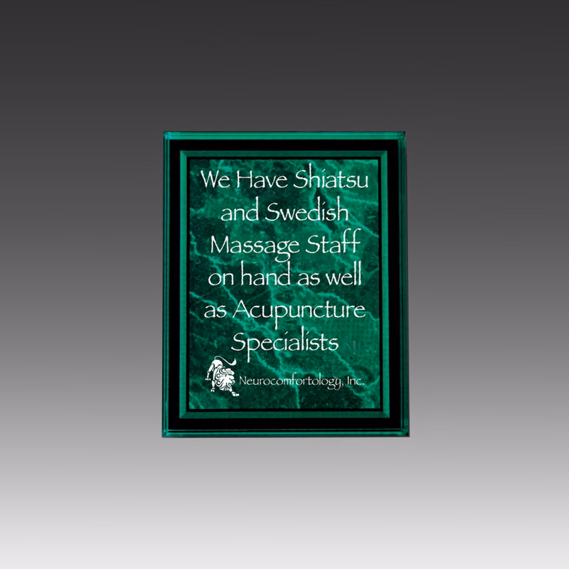 9" x 11" Marble Border Beveled Acrylic Plaque