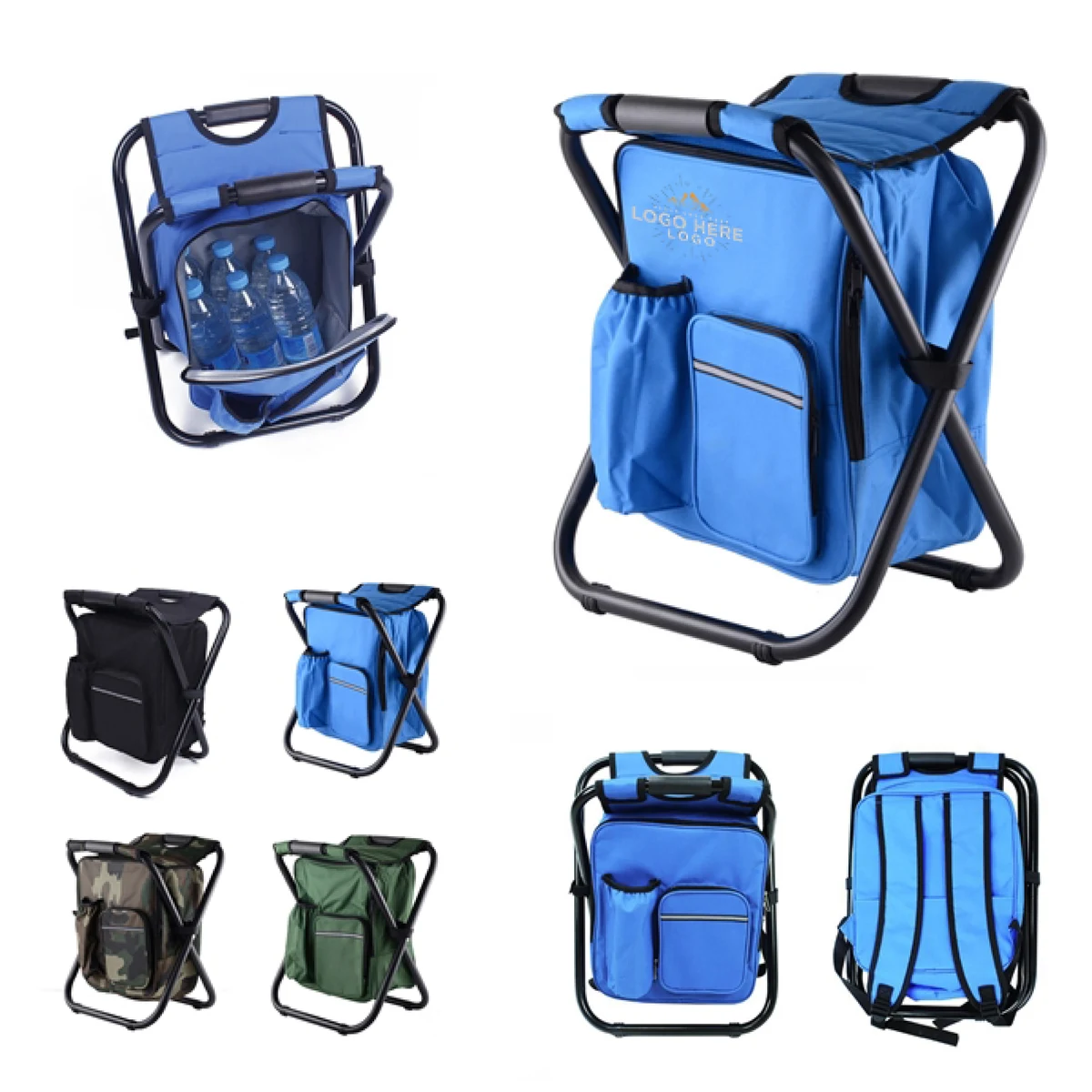 MOQ 50 Portable Multifunction Folding Camping Chair with Storage Bag 1