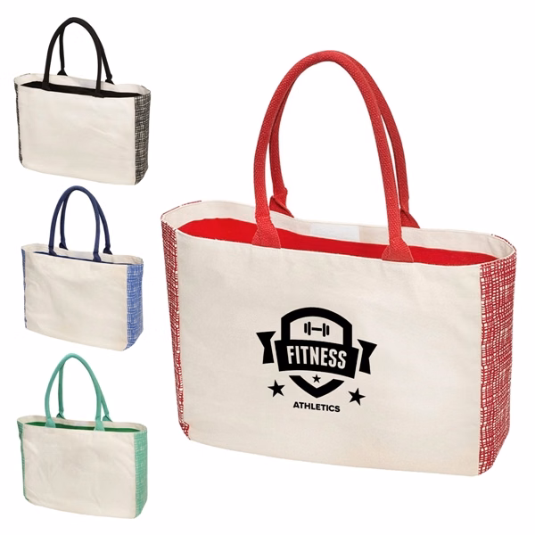 Vibrant Canvas Tote with Gussets