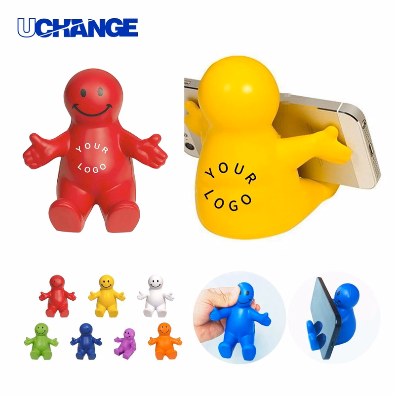 Stress Relief Phone Stand Desk Holder with Smiley Design
