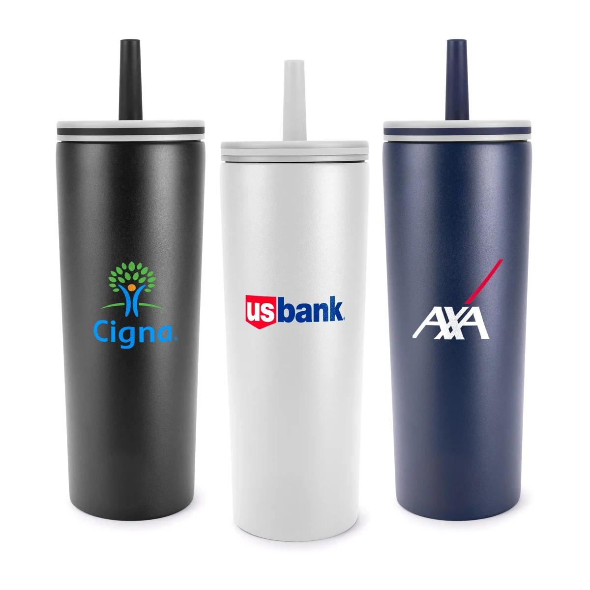 ChillFlow Stainless Steel Mug with Straw 24oz. 1