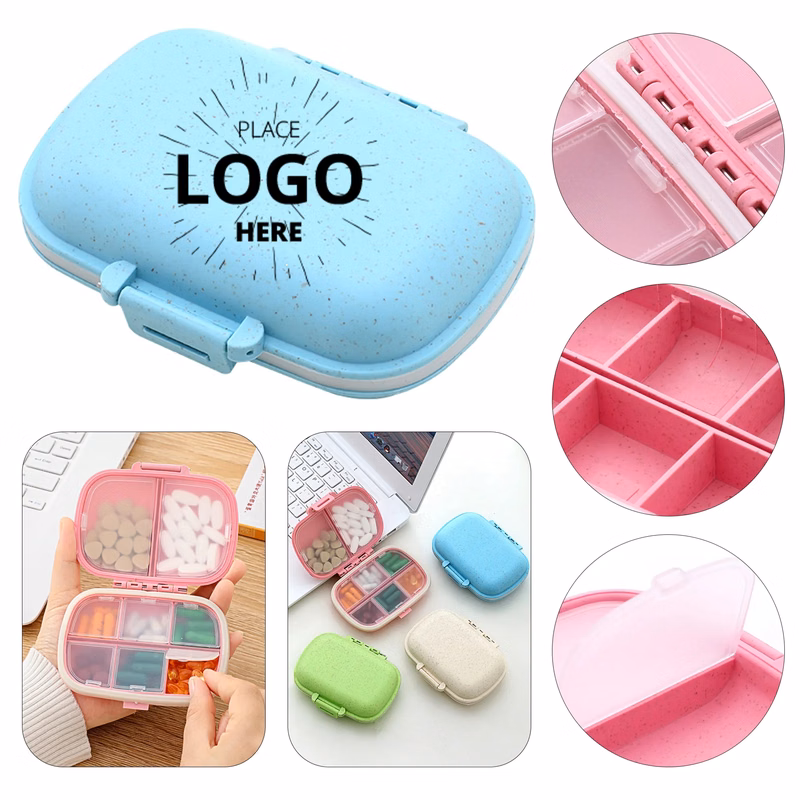 Moisture Proof 8 Grid Sealed Medicine Box