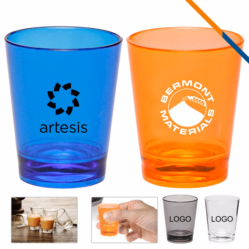 Ramsey Translucent Plastic Shot Glasses - 1.5 OZ.