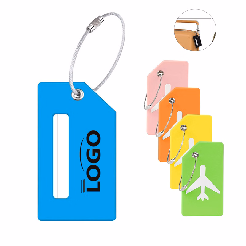 Flexible Silicone ID Tag with Steel Cable Loop