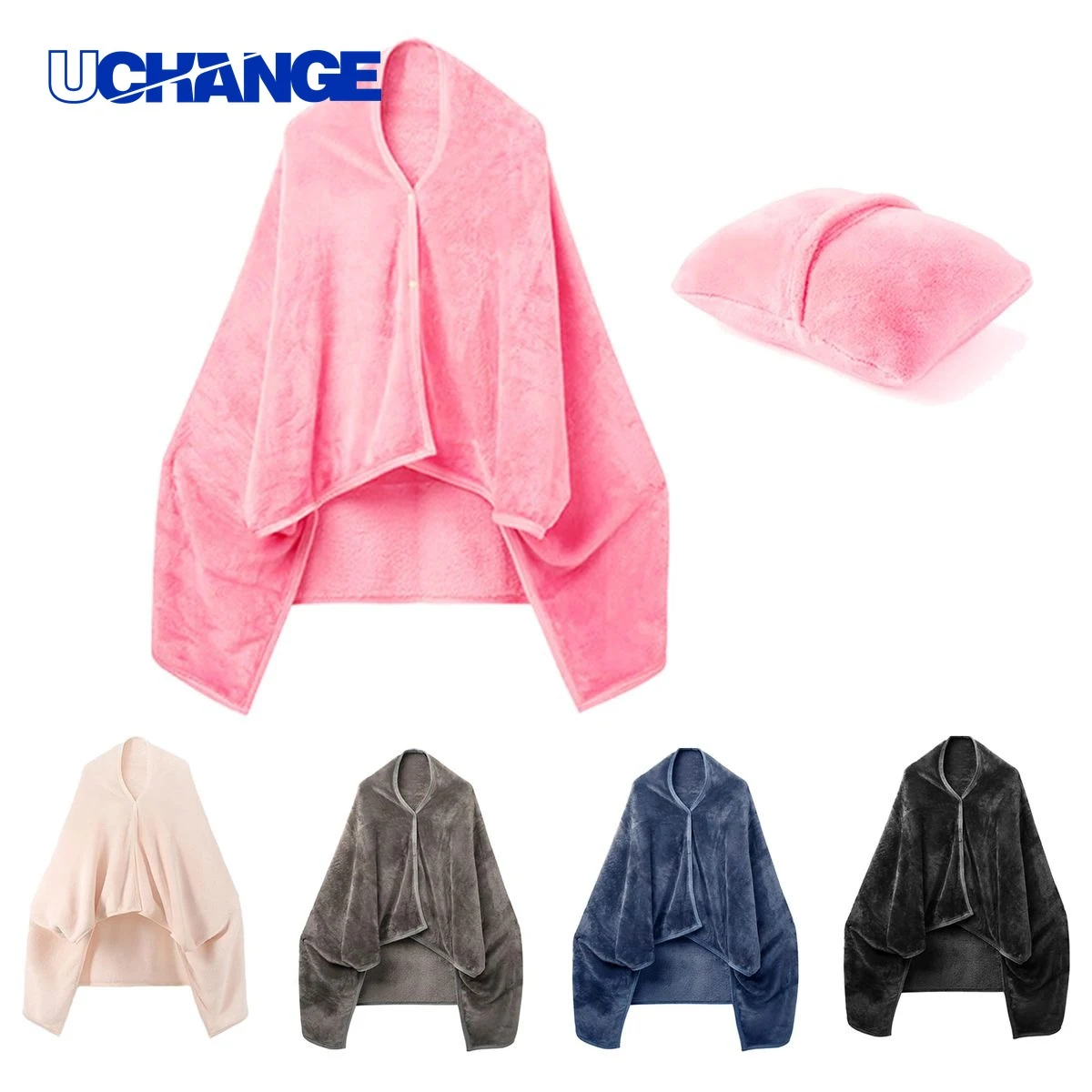 Multifunctional Travel Shawl Blanket with Storage 1