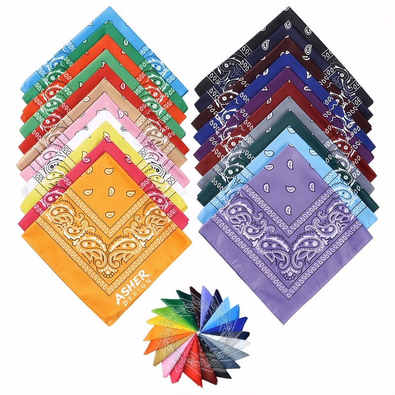 Cotton Paisley Bandana for Outdoor Festival
