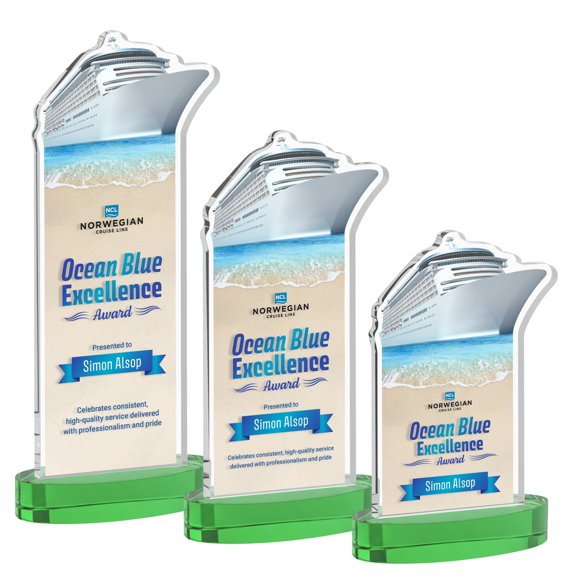 Voyager VividPrint™ Award on Alberton Base - Green 1